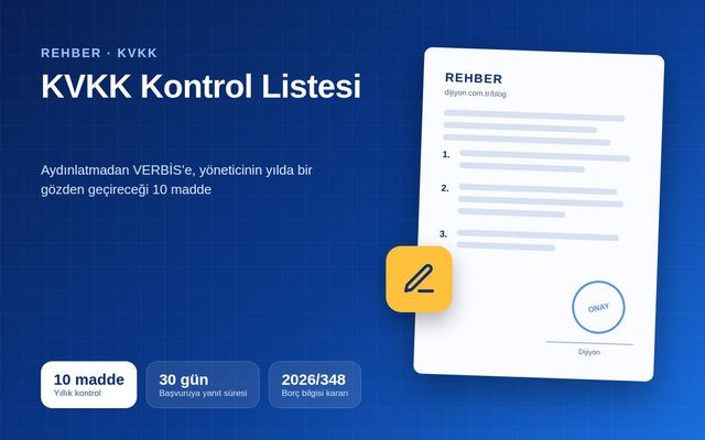 Apartman ve site yönetiminde KVKK kontrol listesi