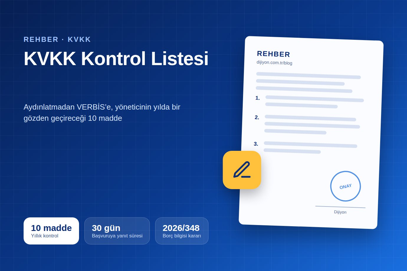 Apartman ve site yönetiminde KVKK kontrol listesi