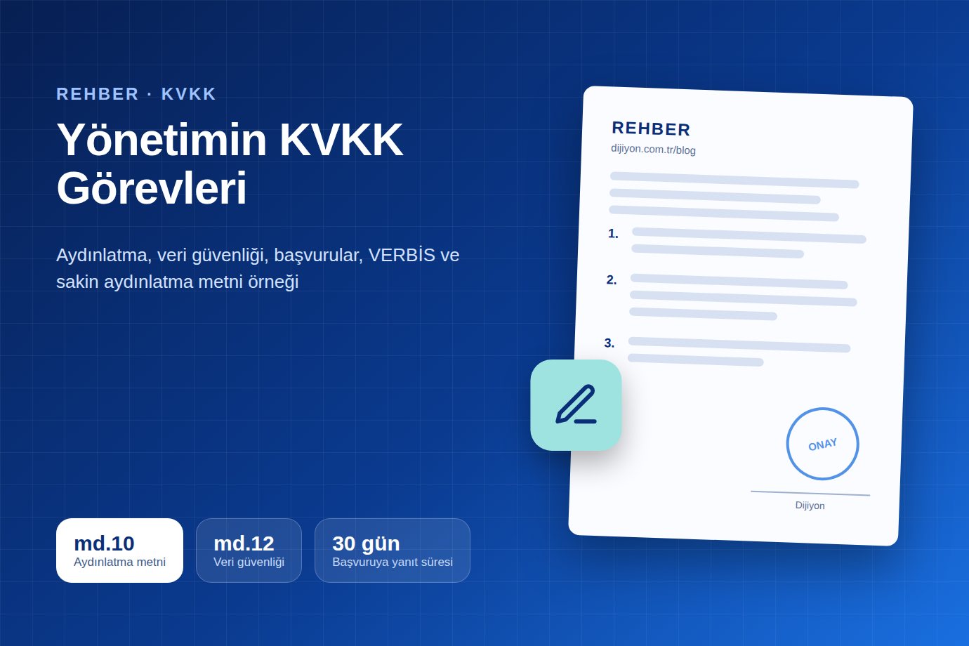 Apartman ve site yönetiminin KVKK yükümlülükleri
