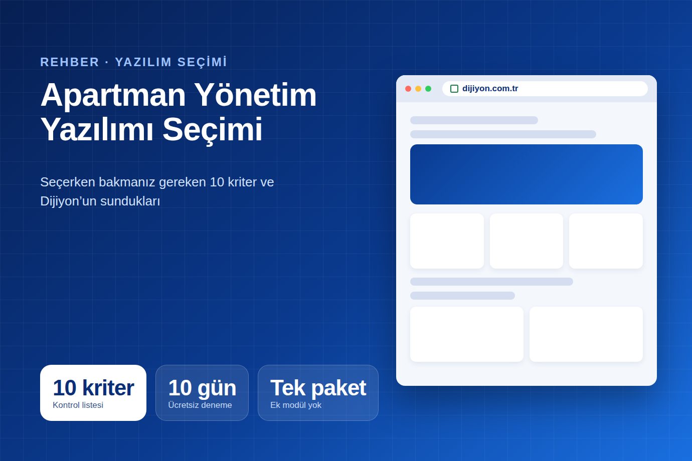Apartman yönetim yazılımı seçimi ve Dijiyon