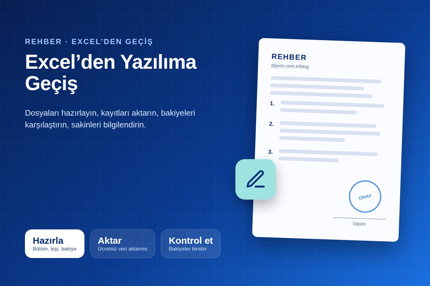 Apartman yöneticisi Excel tablosundaki aidat kayıtlarını yönetim yazılımına aktarıyor